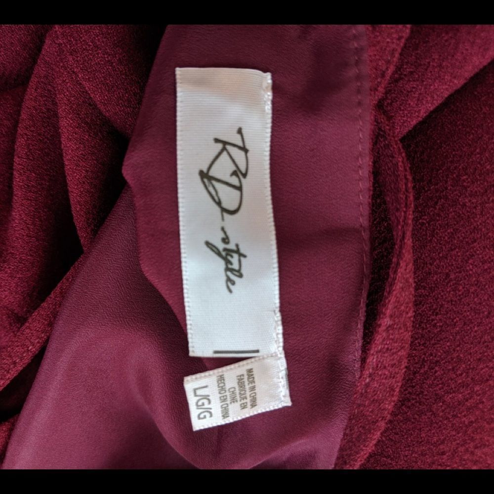 NWOT! RD Style Burgandy Strappy Fall Dress Sz M/L - Picture 4 of 4